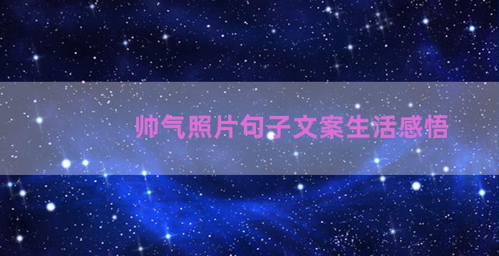 帅气照片句子文案生活感悟