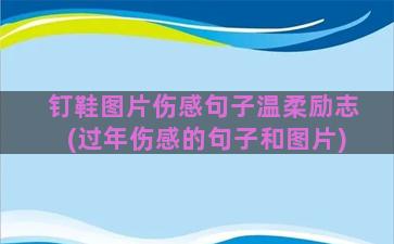 钉鞋图片伤感句子温柔励志(过年伤感的句子和图片)